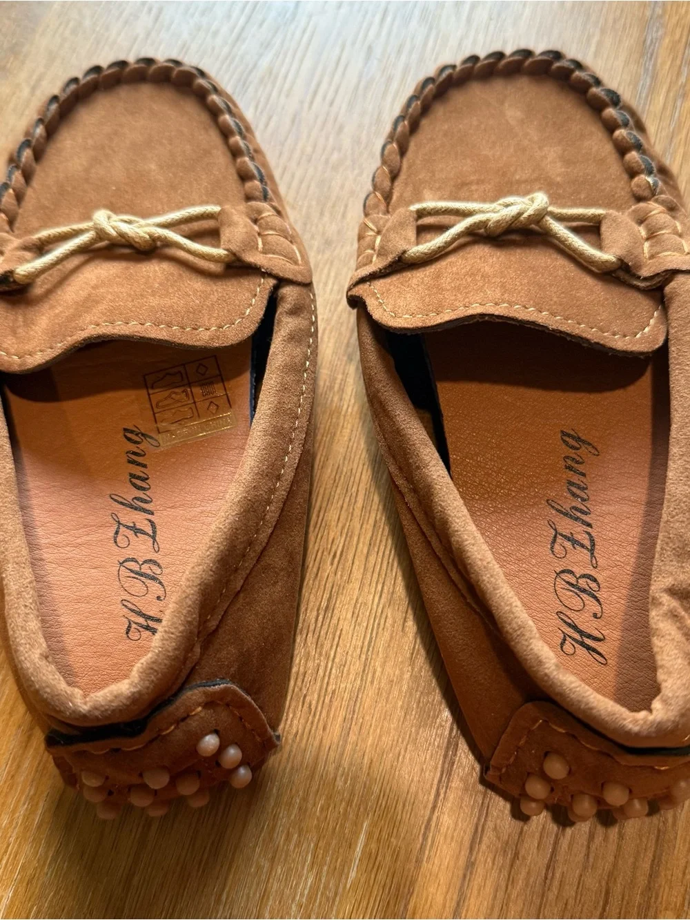 Kid’s Brown Suede Moccasins NEW Size 12